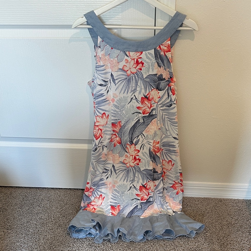 Tommy Bahama Blue and Red Floral Top - Picture 3 of 3